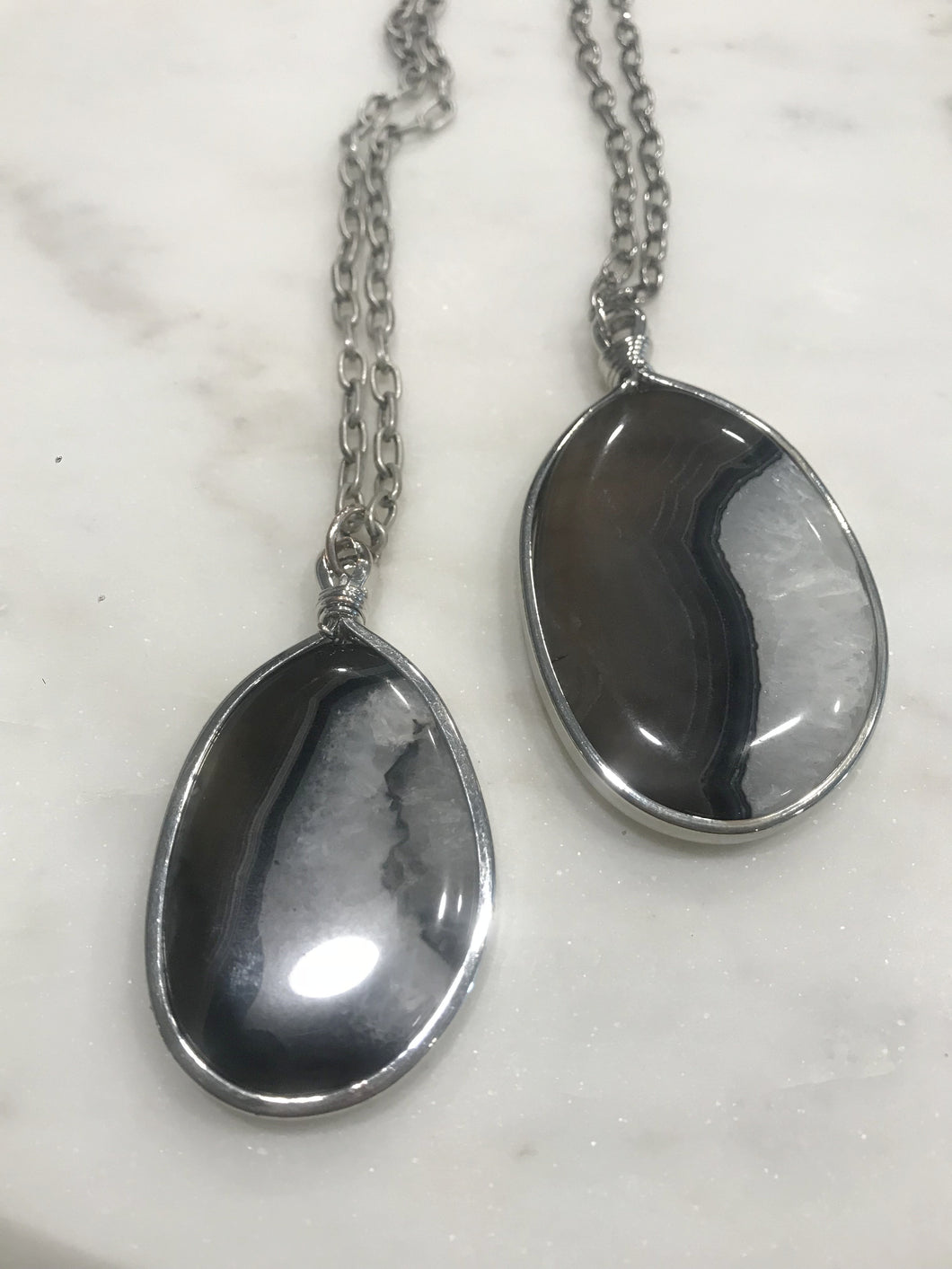 Agate necklaces