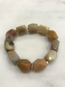 Amazonite barrel bead bracelet