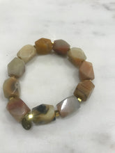 Load image into Gallery viewer, Amazonite barrel bead bracelet