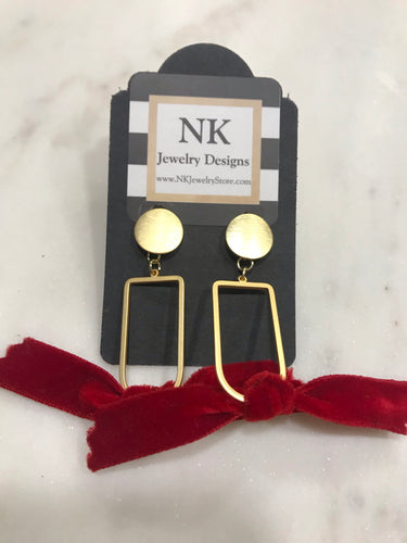 Velvet and gold earrings