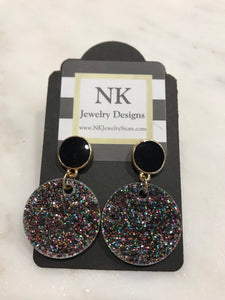 Round 1 inch tag earrings