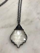 Load image into Gallery viewer, French teardrop pendant on gunmetal chain