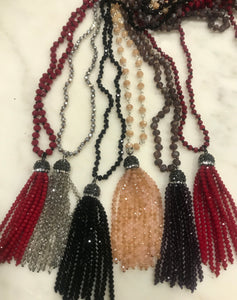 Bead tassel necklaces
