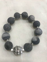 Load image into Gallery viewer, Gray/Black matte agate