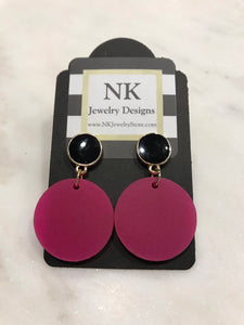 Round 1 inch tag earrings