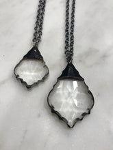 Load image into Gallery viewer, French teardrop pendant on gunmetal chain
