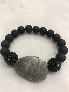 Pyrite center stone bracelet